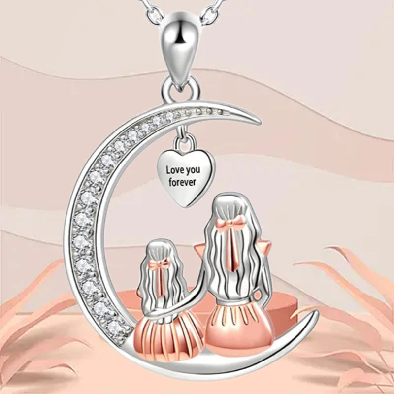 👉 Mother & Daughter Love Necklace ❤️ | Perfect Gift for Mom – Mother's Day Special