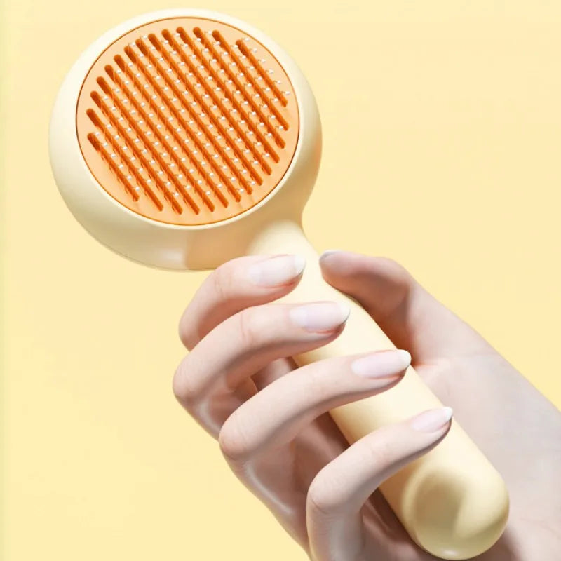 Self-Cleaning Pet Hair Remover Brush for Dogs & Cats