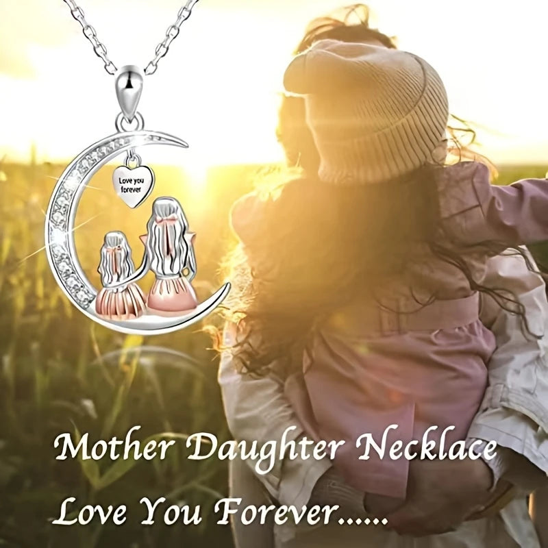 👉 Mother & Daughter Love Necklace ❤️ | Perfect Gift for Mom – Mother's Day Special
